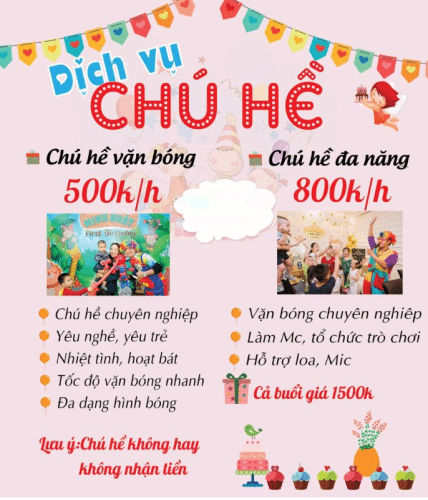 Dịch vụ chú hề hoạt náo và chú hề chuyên nghiệp