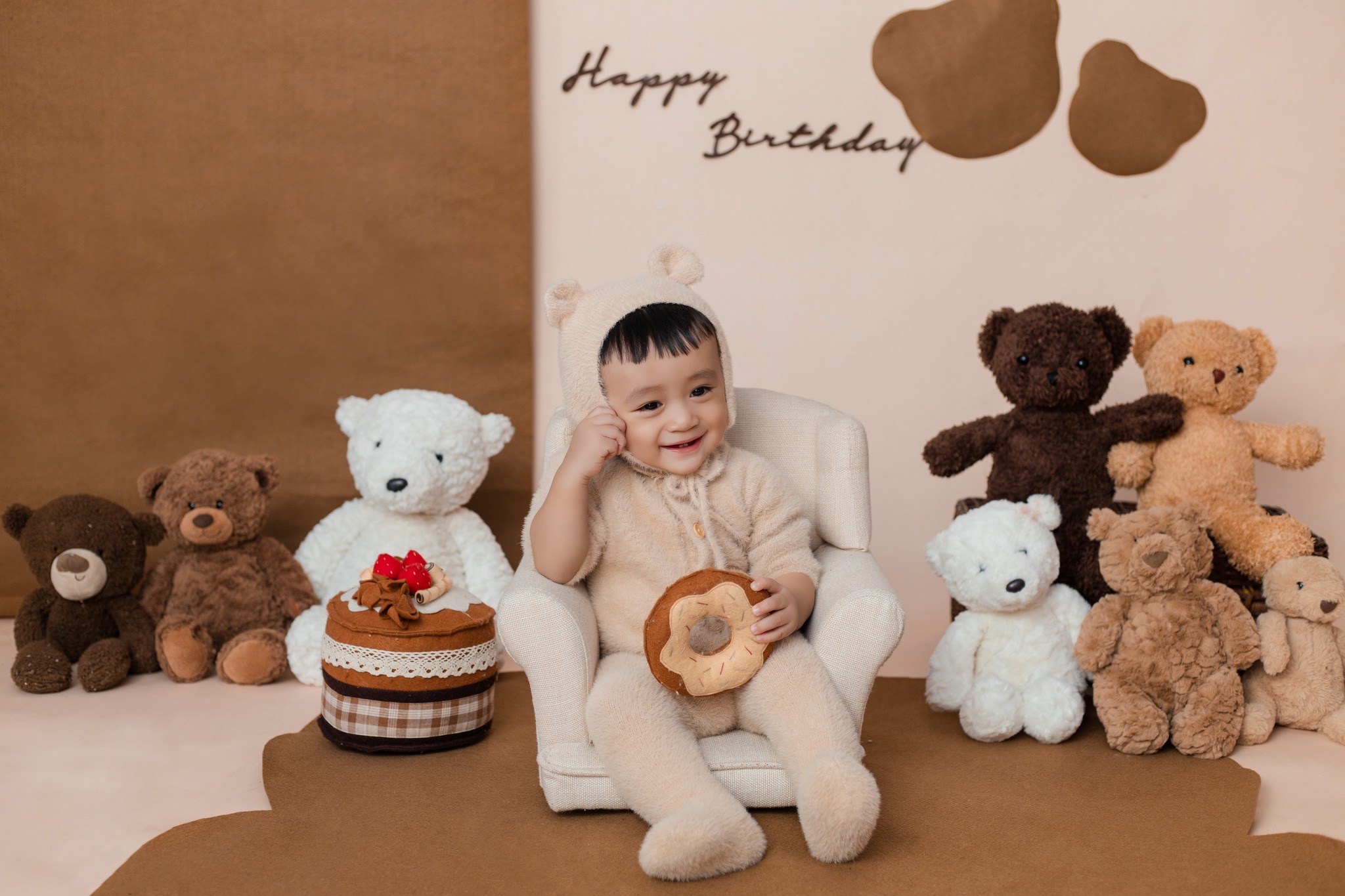 Chụp ảnh sinh nhật bé 1 tuổi tại Sunny Studio