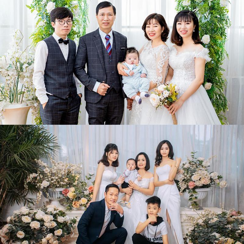 Chụp ảnh gia đình trong studio không bị ảnh hưởng bởi yếu tố thời tiết