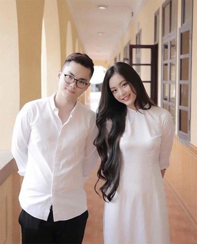Concept áo dài trắng nữ sinh – sơ mi trắng cho nam