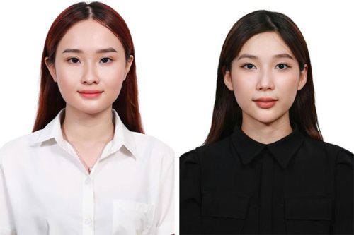ảnh mẫu bạn trẻ mặc áo sơ mi, tóc gọn gàng.