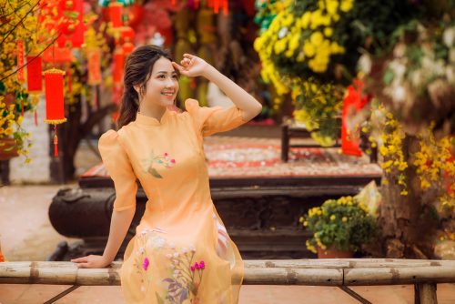 tạo dáng chụp ảnh áo dài Tết đẹp Thanh Hóa